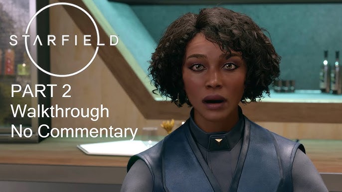 Starfield: A player overlooks a vast, procedurally generated landscape with cities in the distance.