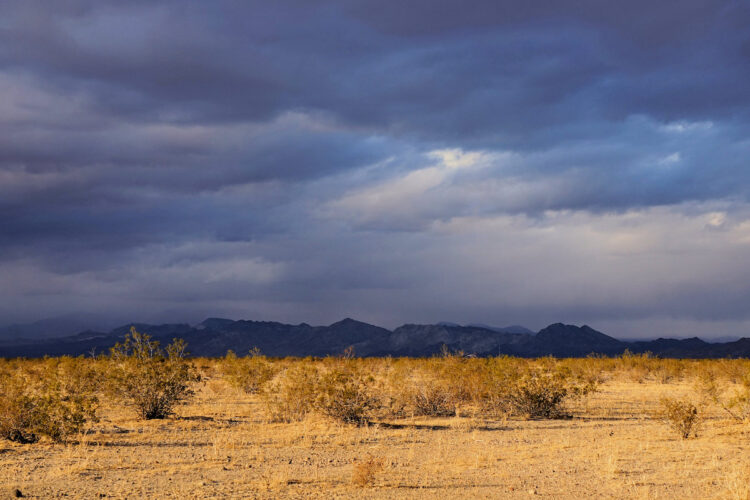 A wide angle shot of the Integratron in Joshua Tree, California