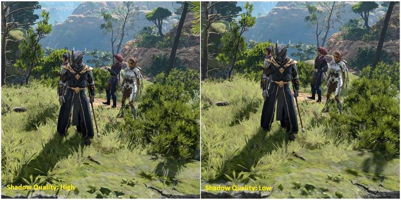 Screenshot of graphics settings highlighting shadow quality, cloud quality, ambient occlusion, and model quality.