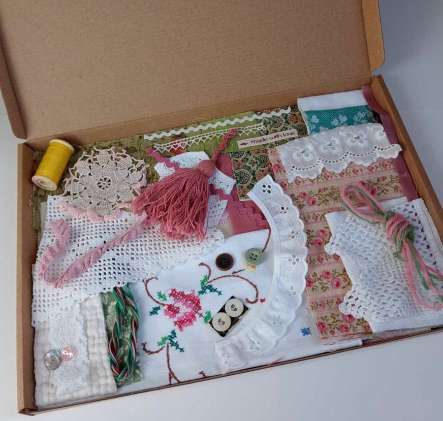 basket of fabric scraps natural findings