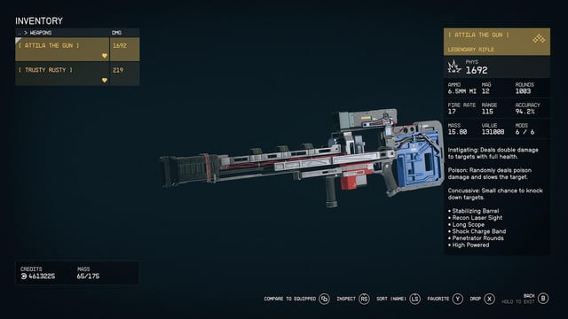 A character wearing gear with the