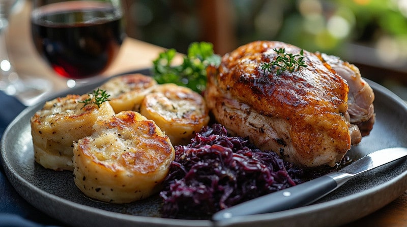 A Krampus figure in the Hallstatt Christmas Market