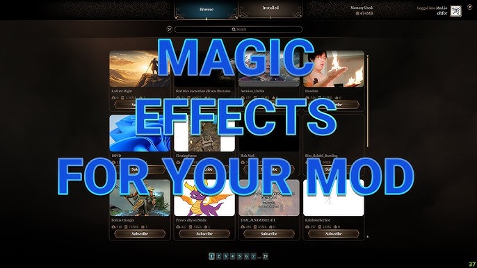 Image of the Baldur's Gate 3 user interface, showing menus and controls.