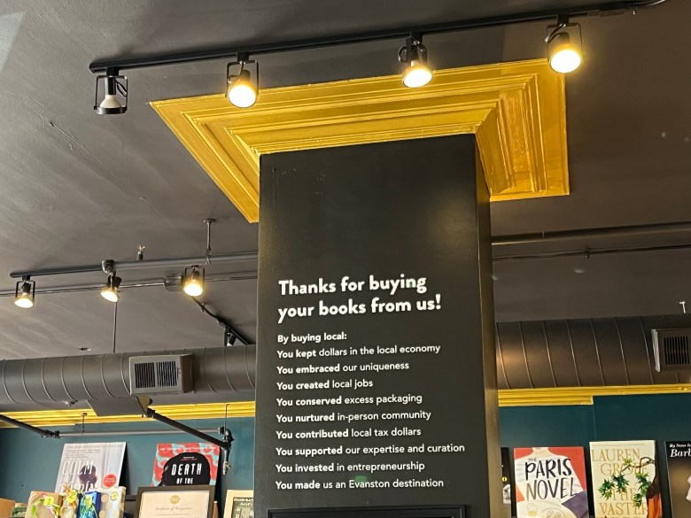 An Instagram reel showcasing cozy reading nooks at a bookstore