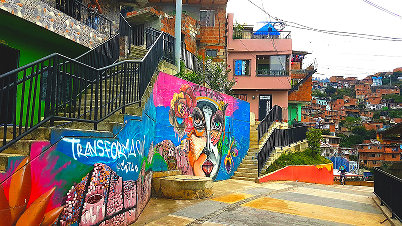 El Sufragio mural in Casa Museo, Comuna 13, Medellin