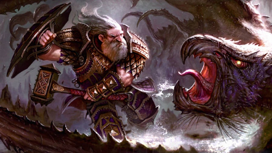 In-game action shot of the character successfully persuading a hostile NPC (a security guard with visible radiation burns and weary eyes) to stand down. The NPC has a look of surprise and confusion, but also a hint of relief.