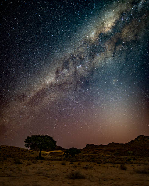 Milky Way stretching across the Namib desert sky