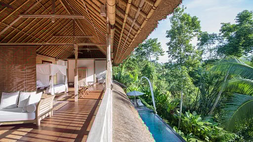 View of a pool at The Bamboo Villa