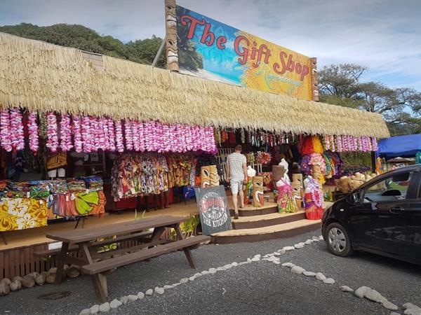 A display of fresh tropical fruits at the Punanga Nui Market in Rarotonga