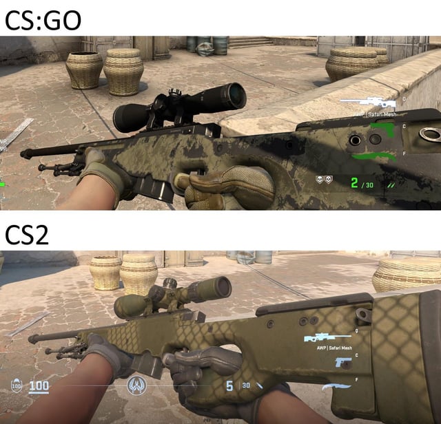 A game of Counter Strike, a tactical, skill-based shooter, the characters are fully kitted out and ready for battle