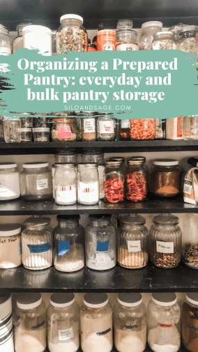 Pantry organization with clear containers