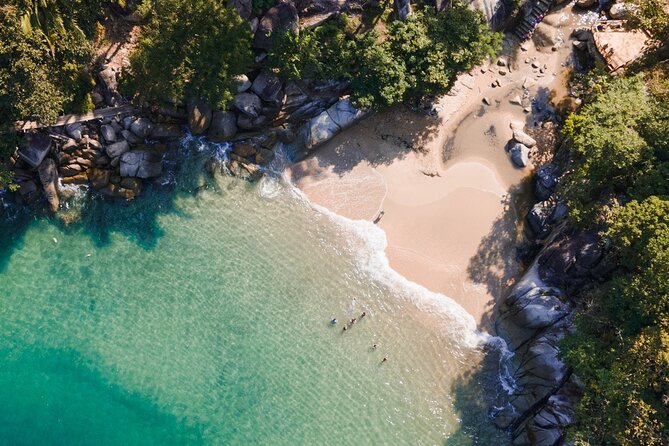 Aerial view of Playa Escondida, Marietas Islands