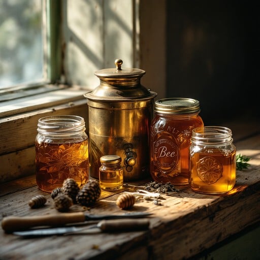 Vintage honey collection