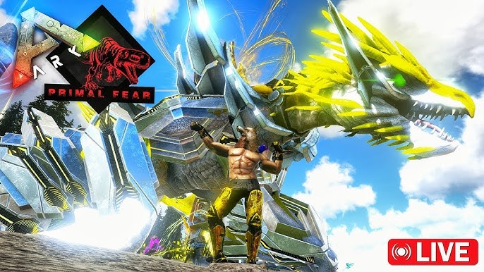 Promotional artwork for Primal Fear, featuring a player character riding a Celestial Griffin above a landscape dotted with bizarre, glowing flora. This image showcases the sense of empowerment and awe-inspiring exploration the mod offers.