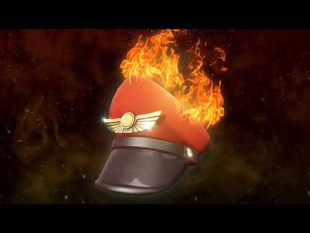 A comparison image showing a Team Fortress 2 unusual Burning Flames Team Captain next to a popular Axie Infinity NFT.