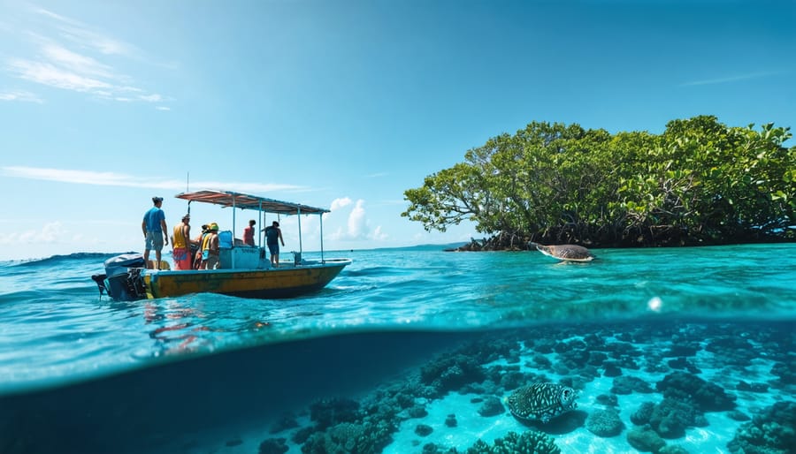 Freediving with Manta Rays