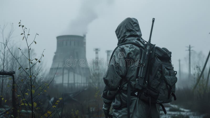 A screenshot from S.T.A.L.K.E.R. 2, showing a detailed and overgrown environment within the Chornobyl Exclusion Zone.