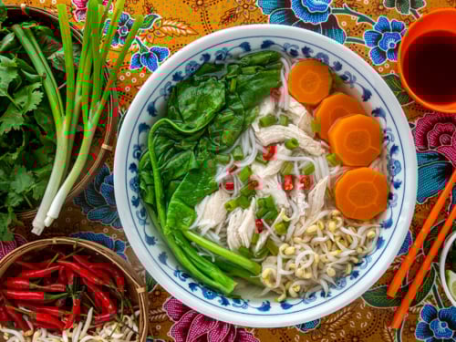Traveler in modest attire at The Royal Palace in Phnom Penh