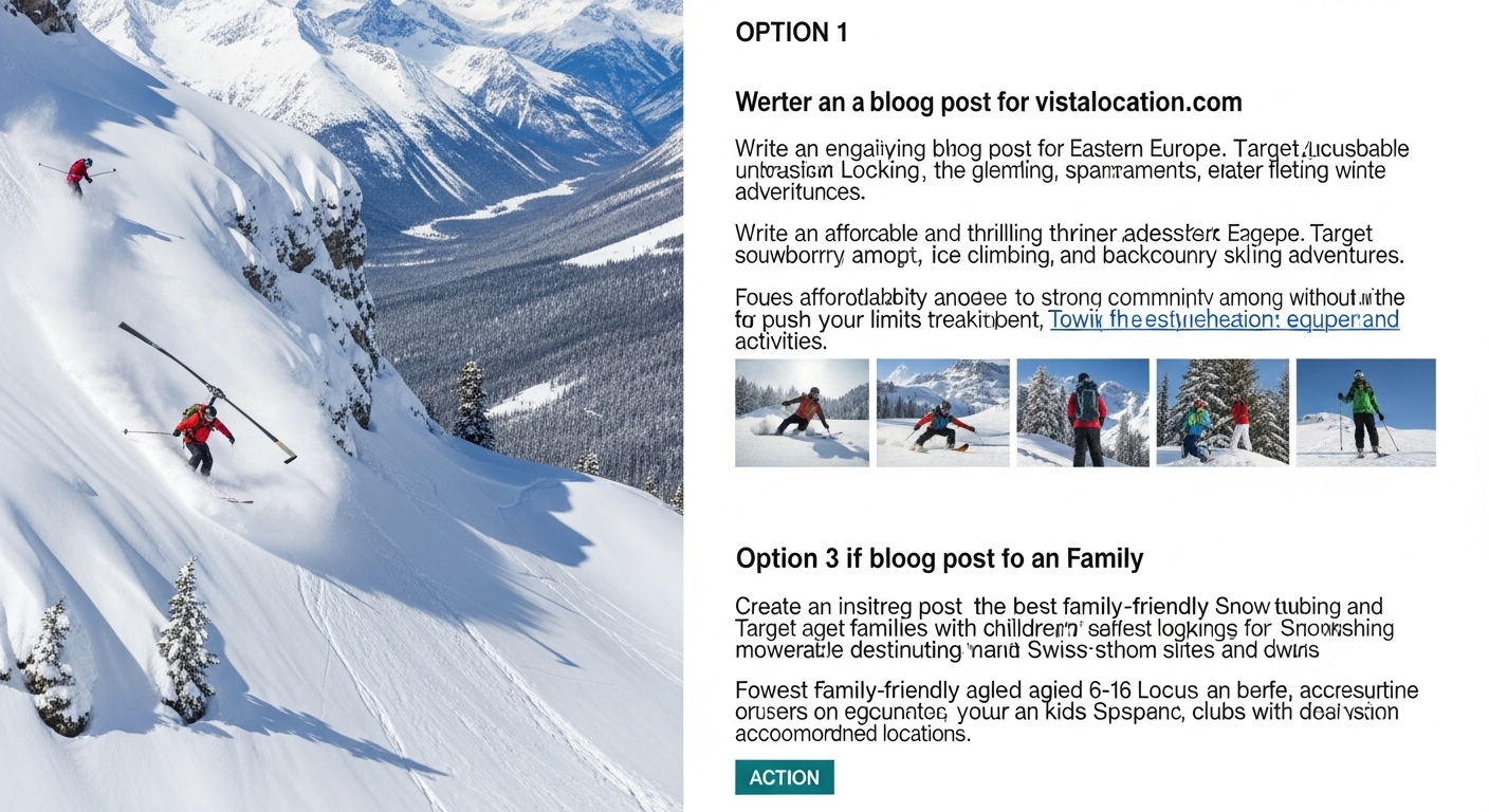 I choose Option 1:
"Craft a captivating blog post...