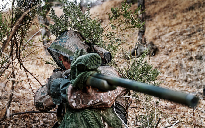 Soldier in gear