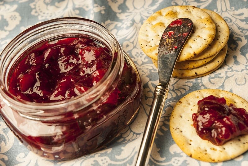 Jars of homemade jam, labeled and ready for gifting