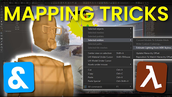 A high-resolution 3D model of a futuristic weapon for Counter-Strike: Global Offensive. The weapon has sleek lines, advanced optics, and a unique camouflage pattern generated through AI algorithms. The scene is well-lit, showcasing the weapon’s design and details. The background features a blurred Counter-Strike map, linking the asset to its intended game, highlighting both the innovation and connection to the Source Engine.