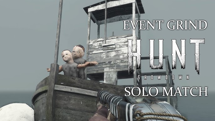 A dynamic action shot of the player character engaging a boss creature inside the slaughterhouse on Stillwater Bayou. Sparks fly as bullets impact the creature's hide. The lighting is dim and flickering, casting long, distorted shadows. The screenshot should showcase the frantic nature of a solo boss fight.