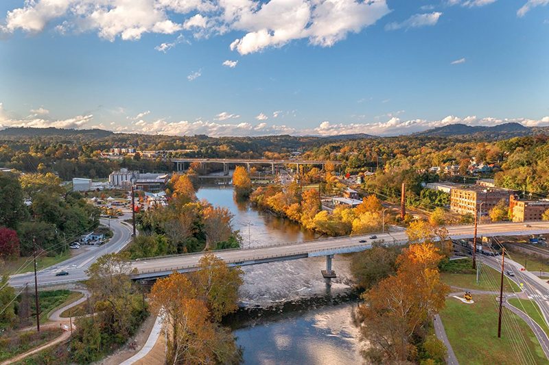 The River Arts District in Asheville, NC, offers a vibrant collection of studios, with artists showcasing their diverse talents, from pottery to painting.