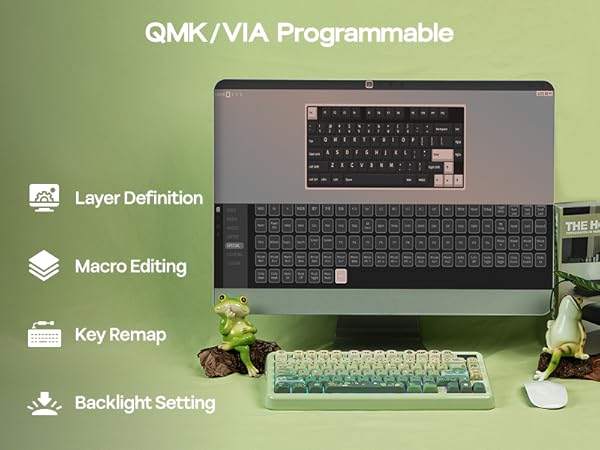 Benchmark graph illustrating the keyboard latency of the Keychron Q1 Pro (average of 4ms) compared to the Razer Huntsman V2 Analog (average of 2ms), clear labels (milliseconds), professional design with contrasting colors (dark blue for Keychron, bright green for Razer), data points clearly marked, include error bars representing standard deviation.
