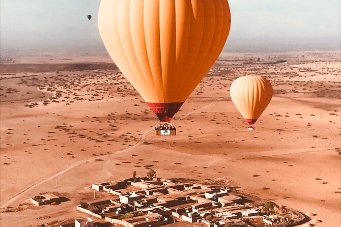 Hot air balloon over the Atlas Mountains