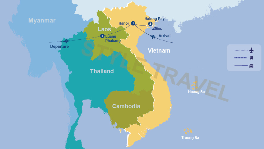 The Kuang Si Falls (showing adherence to marked paths)