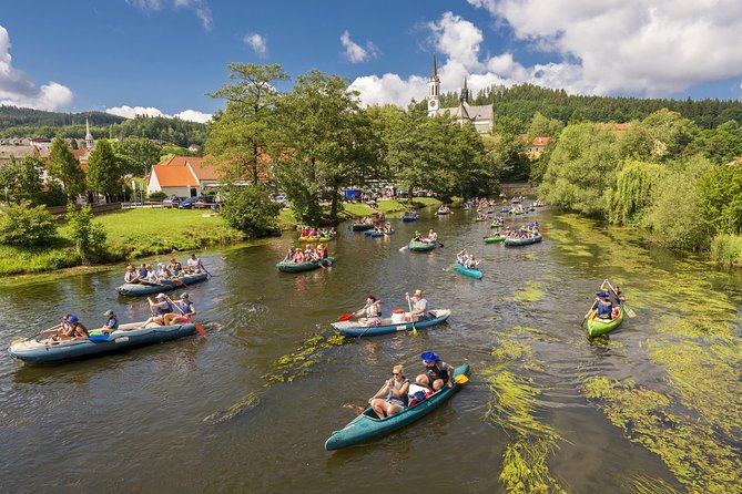 View of Český Krumlov from the Vltava River