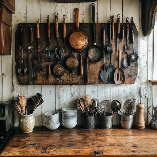 Person browsing tools at an estate sale