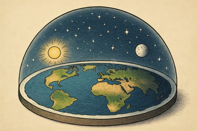 Image showing a side-by-side comparison of how gravity works on a globe vs. a Flat Earth, highlighting the scientific flaws in the Flat Earth Model.