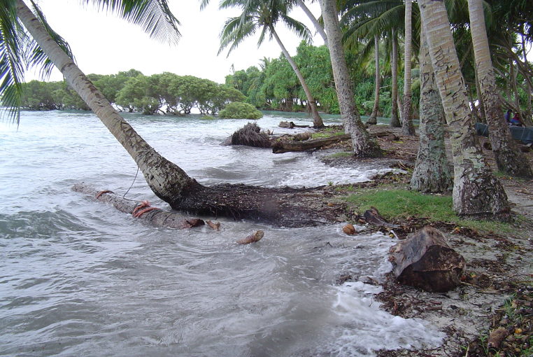 Takuu women chanting at the mourning ceremony for Chief Mika