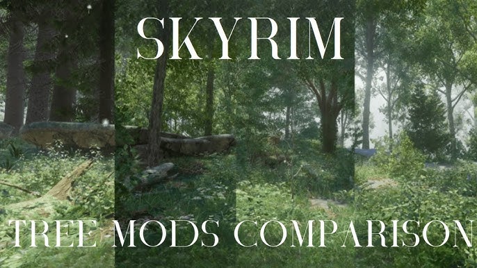 Skyrim Flora Overhaul before and after comparison