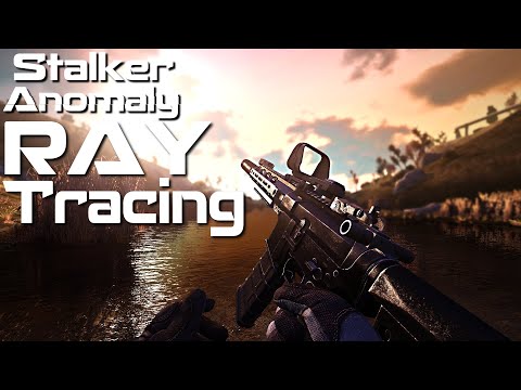 Shows an in-game anomaly, emphasizing ray-traced lighting effects and the eerie atmosphere of the Zone