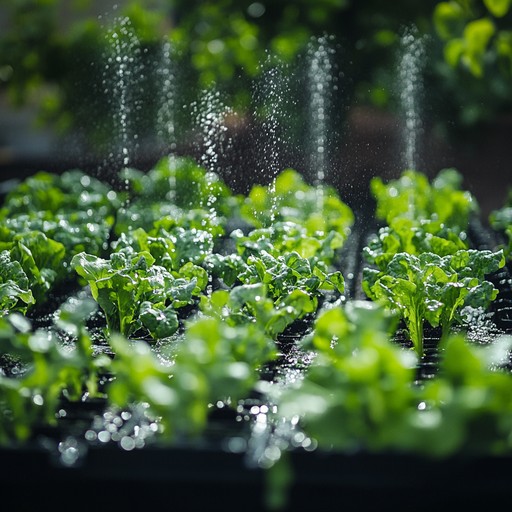 Watering lettuce