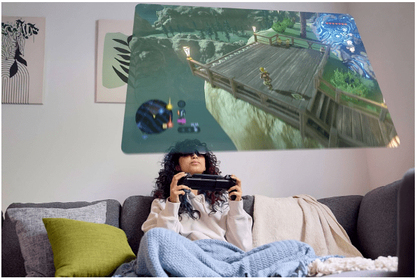 A comparison image showing Half-Life 2 running on both the original Steam Deck LCD screen and the new OLED screen, highlighting the differences in color vibrancy and black levels.
