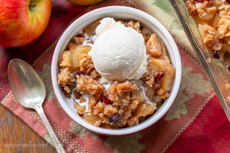 Rustic Skillet Apple Crisp fresh out of oven