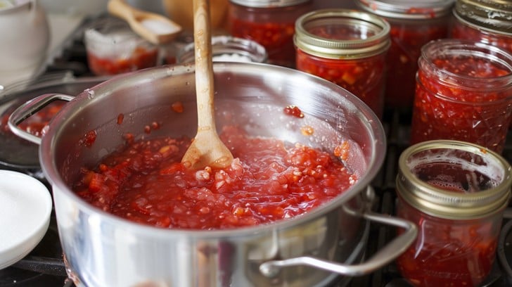 Bowl of homemade tomato sauce
