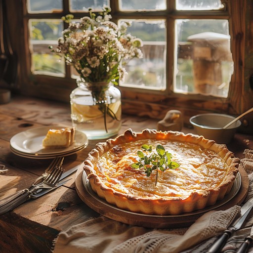 Homemade rustic quiche