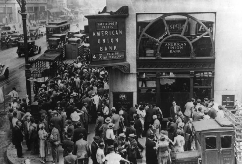 An old bank from the Great Depression.