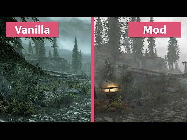 A depiction of the community debate surrounding Skyrim 2020 Remastered, highlighting the differing opinions on its impact on Skyrim's original art style.