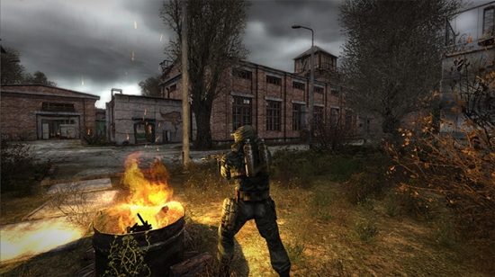 A panoramic view of Ravenholm, showcasing the level's dilapidated architecture and oppressive atmosphere, cementing its place as a horror icon.