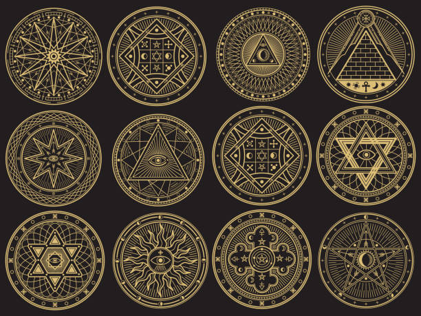 Abstract depiction of the All-Seeing Eye with radiating light.