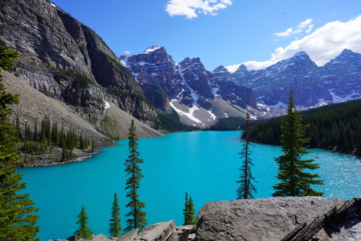 Moraine Lake during sunset