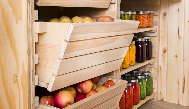 An example of root cellar storage