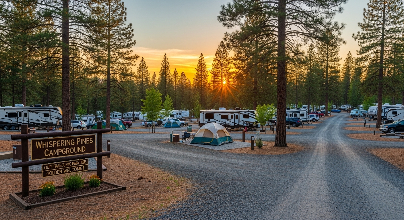 ## Whispering Pines Campground: A Family Camping A...