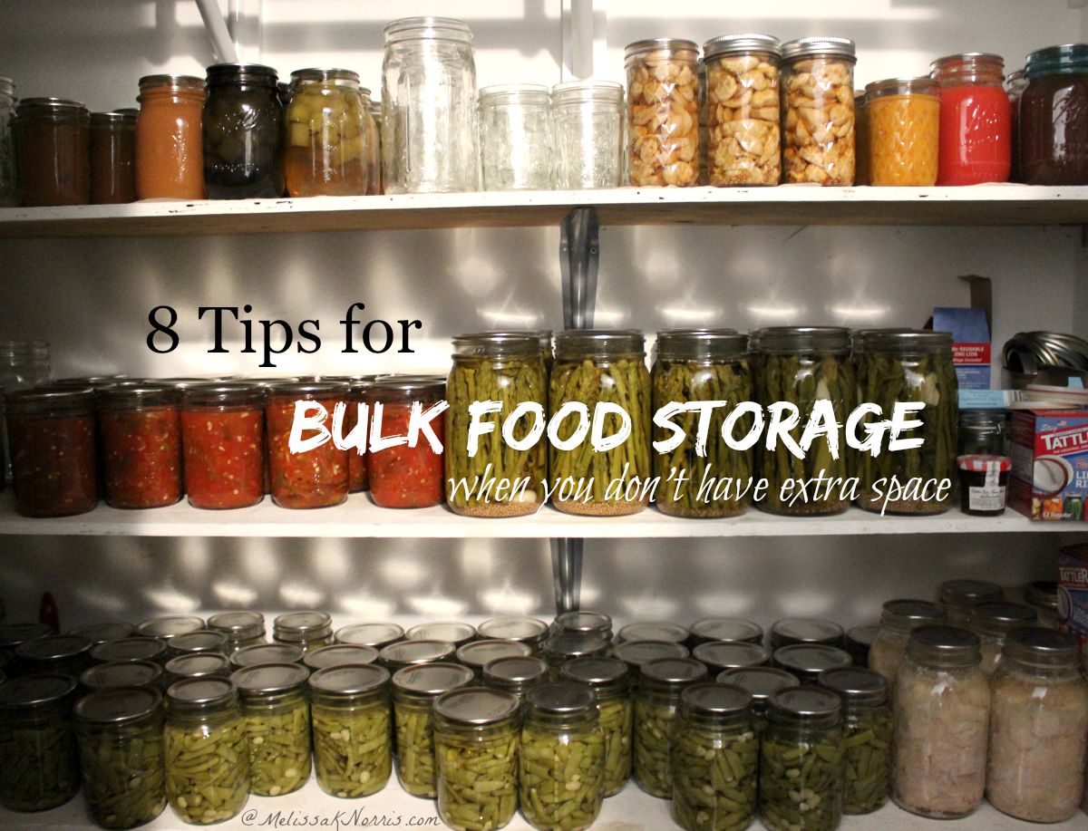 well-organized pantry filled labeled glass jars